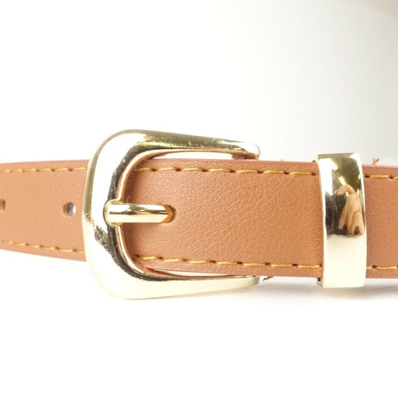 PUレザー マット加工 ベルト ブラウン | Flamingo Online 古着屋