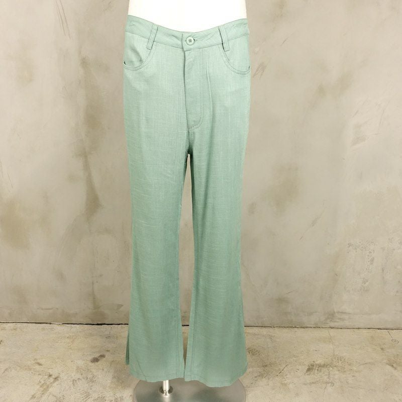 ファファットのリネンフレアパンツ