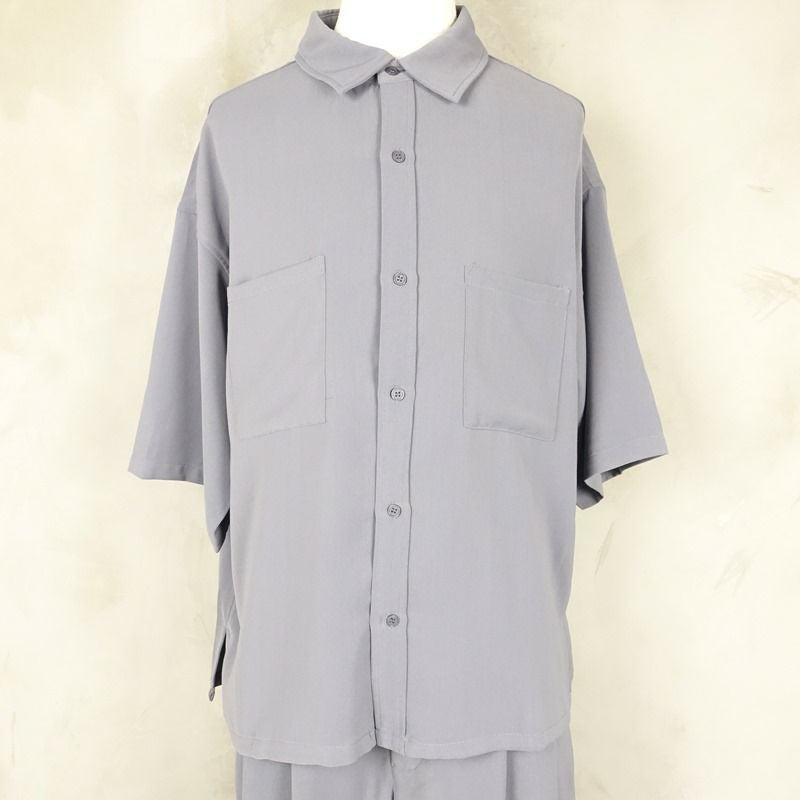 Fafatt ファファット ボックス型 半袖シャツ ブルー | Flamingo Online