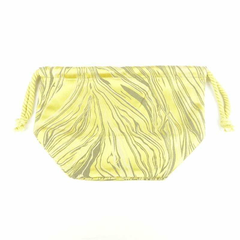 ファファットの総柄 巾着バッグ イエロー