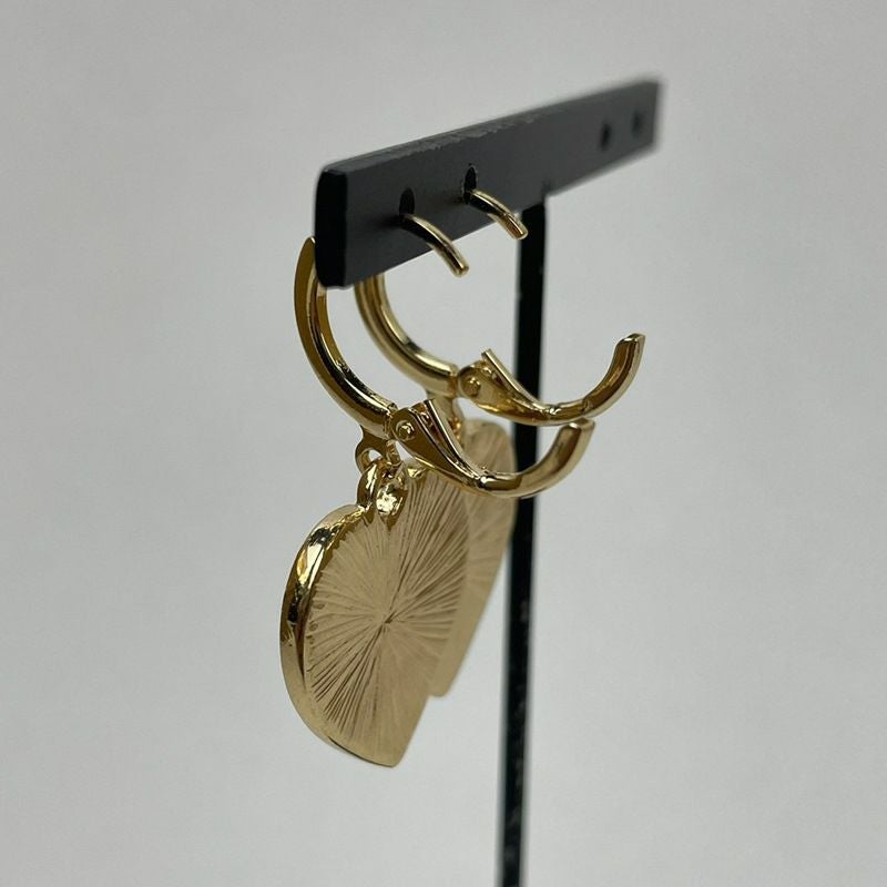 ハートデザイン ピアス オレンジ×レッド | Flamingo Online 古着屋