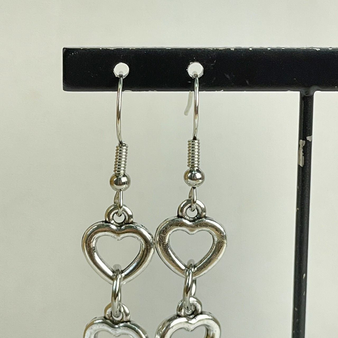 3連ハート デザイン ピアス silver | Flamingo Online 古着屋