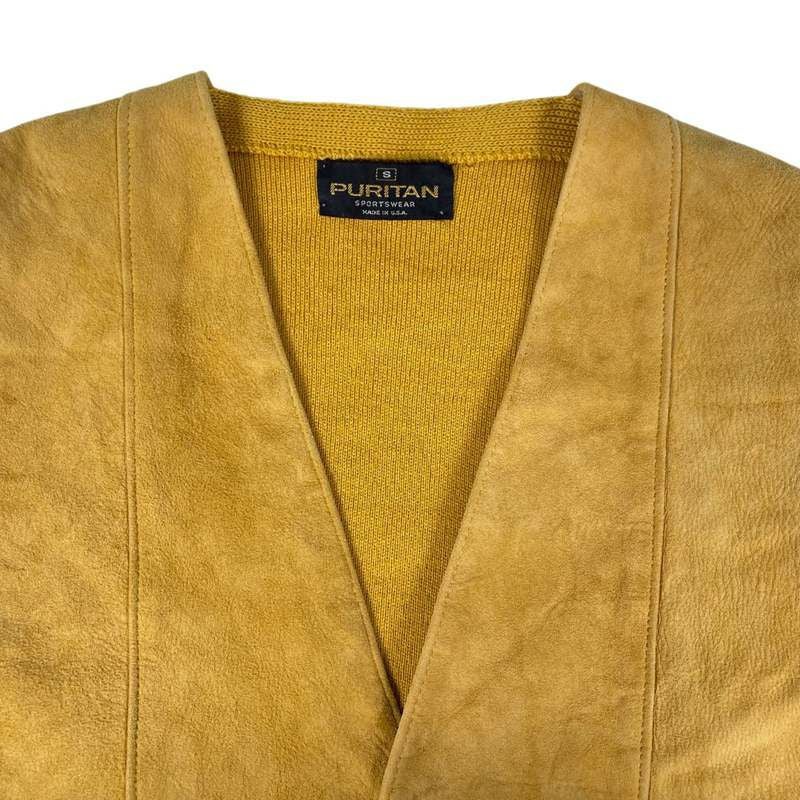 【希少/美品】TORRAS スエード × ニット 切替 カーディガン スペイン製 古着 60s PURITAN スエード切替ニットカーディガン | Flamingo Online