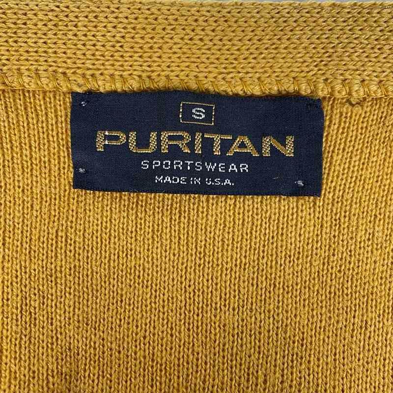 古着 60s PURITAN スエード切替ニットカーディガン | Flamingo Online