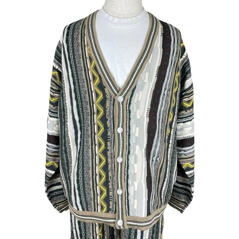 FAFATT 3Dニットカーディガン BLUE BEIGE | Flamingo Online 古着屋