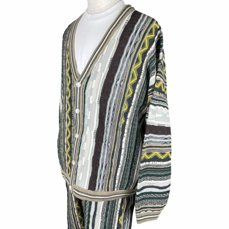 FAFATT 3Dニットカーディガン BLUE BEIGE | Flamingo Online 古着屋