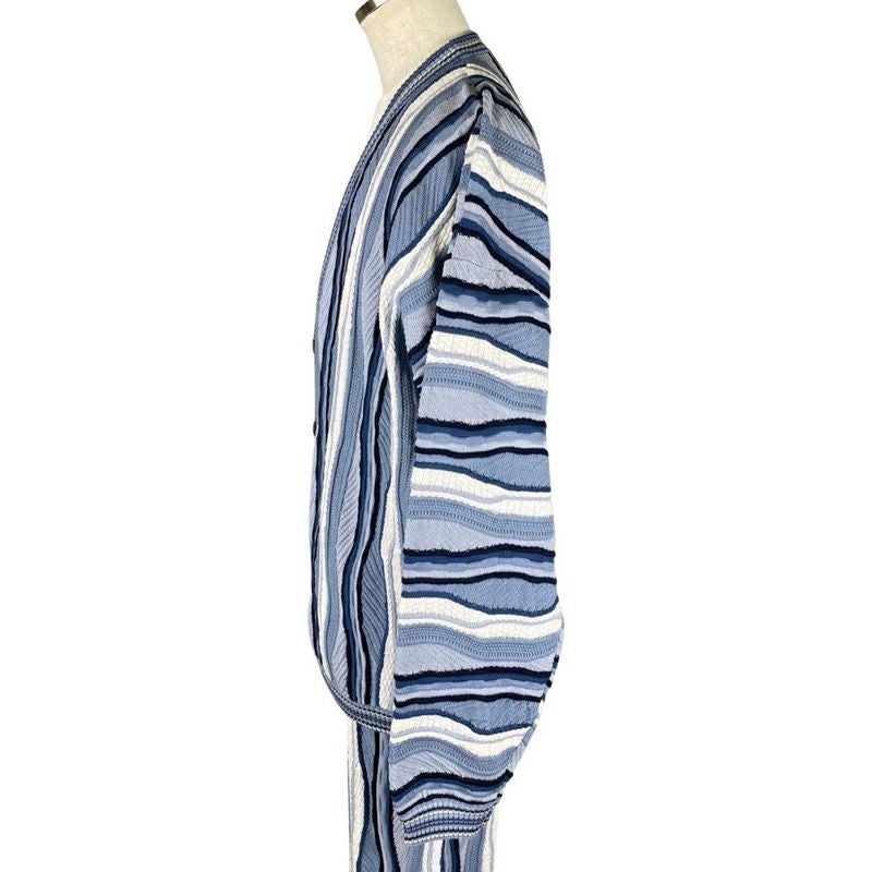 FAFATT 3Dニットカーディガン BLUE BEIGE | Flamingo Online 古着屋