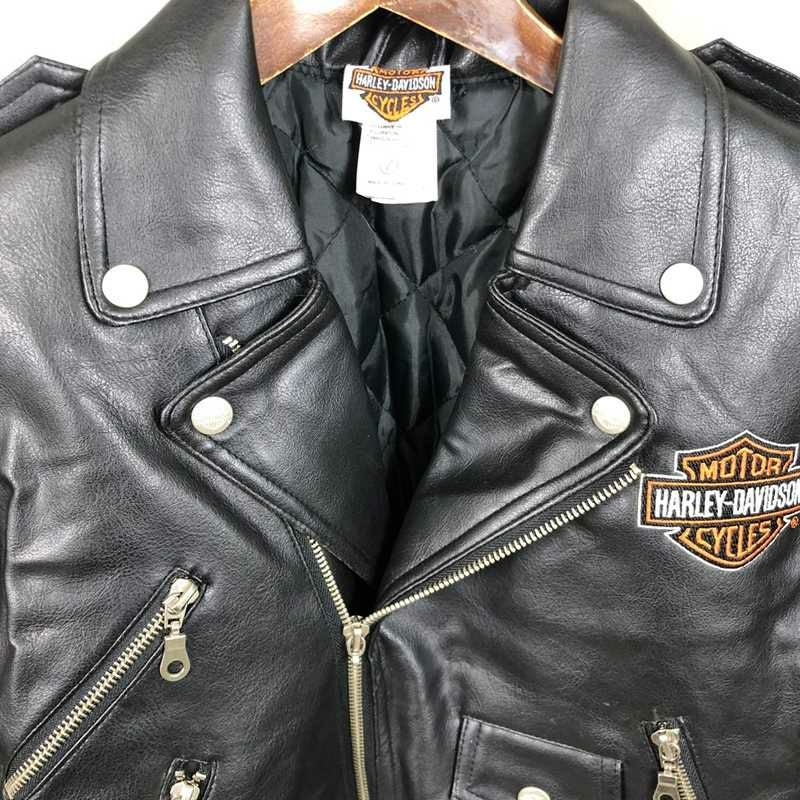 ハーレー ダビッドソン ライダース ジャケット キッズサイズ Harley-Davidson® Little Boys' B&S Logo Faux Leather Toddler Biker