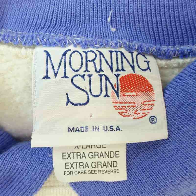90's MORNING SUN トレーナー 襟付き USA 発泡プリント M 古着 morning sun USA製 花柄スウェット | Flamingo Online 古着屋