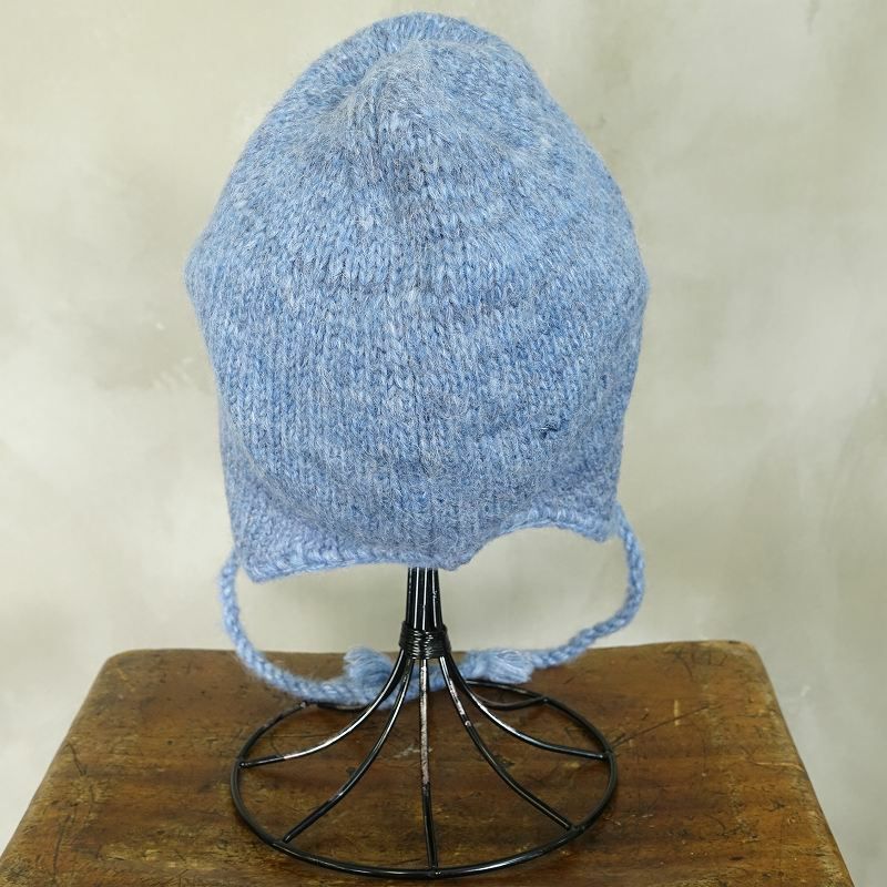 FAFATT 耳当て ブルー ニットキャップ | Flamingo Online 古着屋