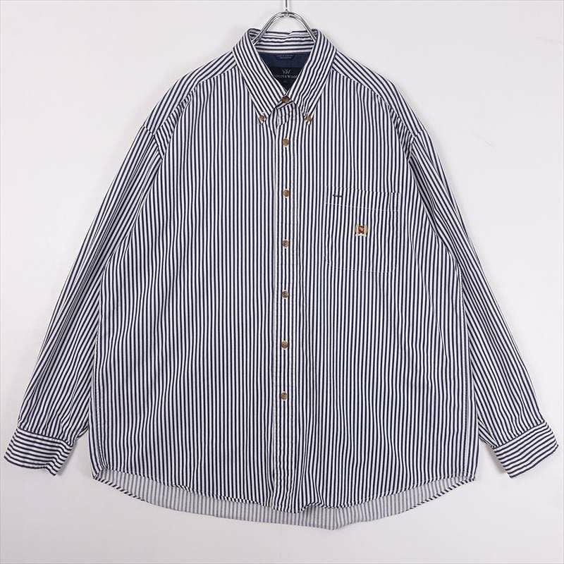 古着 WOODS&WOODS ストライプ 長袖シャツ | Flamingo Online 古着屋
