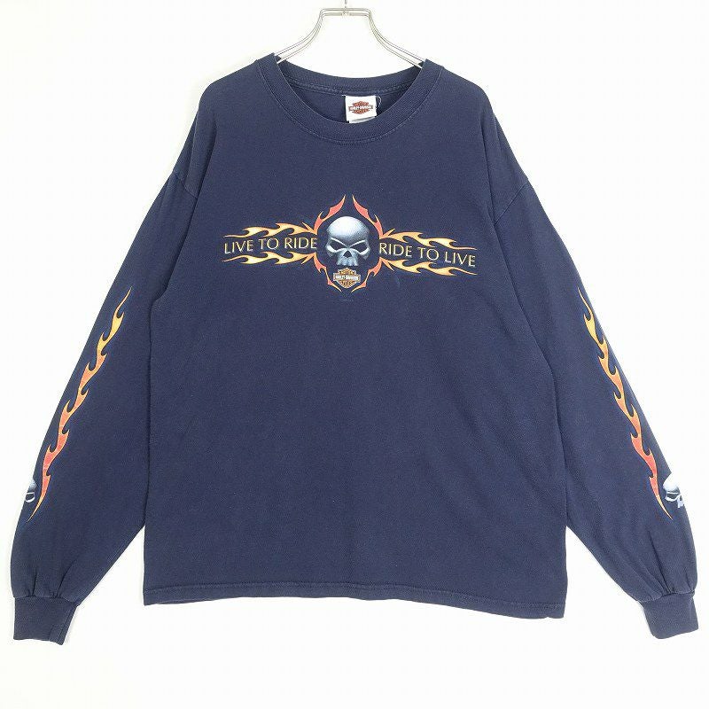 古着 HARLEYDAVIDSON 袖プリント ロンT | Flamingo Online 古着屋