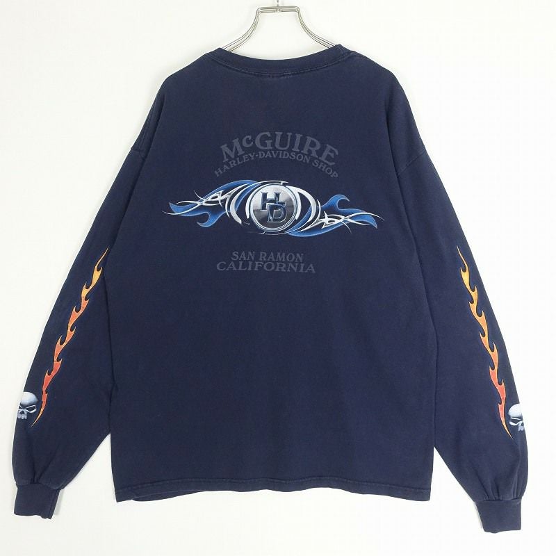 古着 HARLEYDAVIDSON 袖プリント ロンT | Flamingo Online 古着屋
