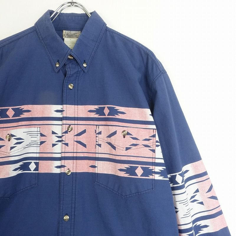 古着 EXPRESS RIDER ネイティブ柄 長袖シャツ | Flamingo Online 古着