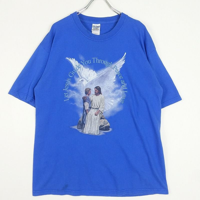 古着 GILDAN 鳥 人物プリント Tシャツ | Flamingo Online 古着屋