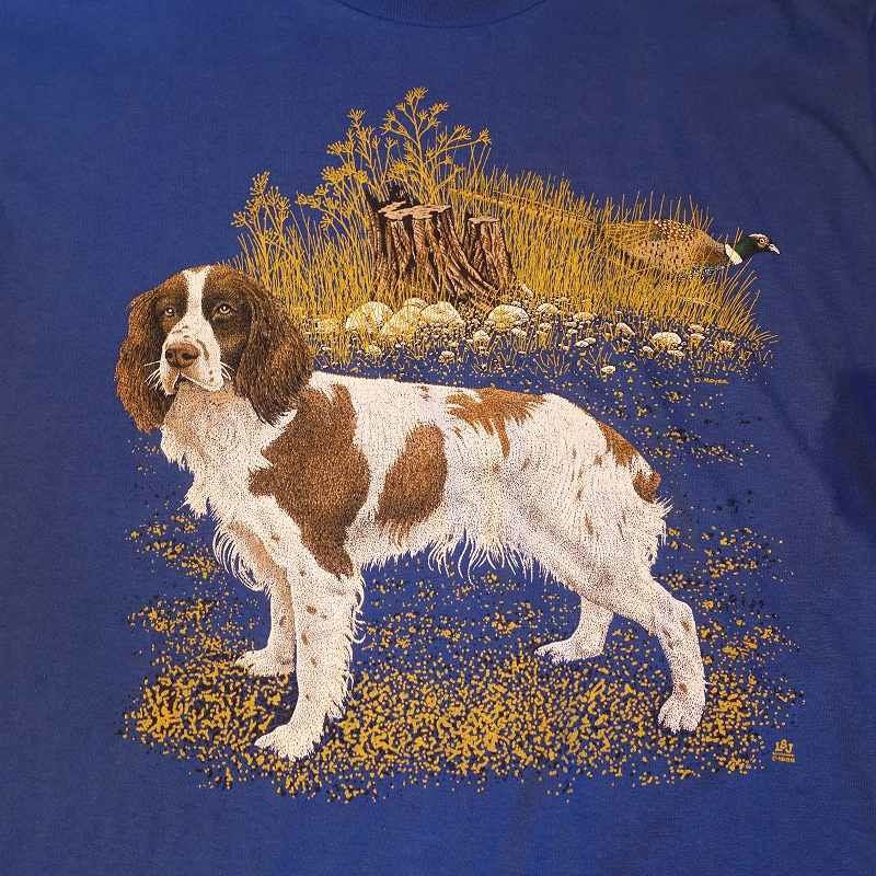 古着 vintage 80s JERZEES dog アニマルプリント Tシャツ | Flamingo