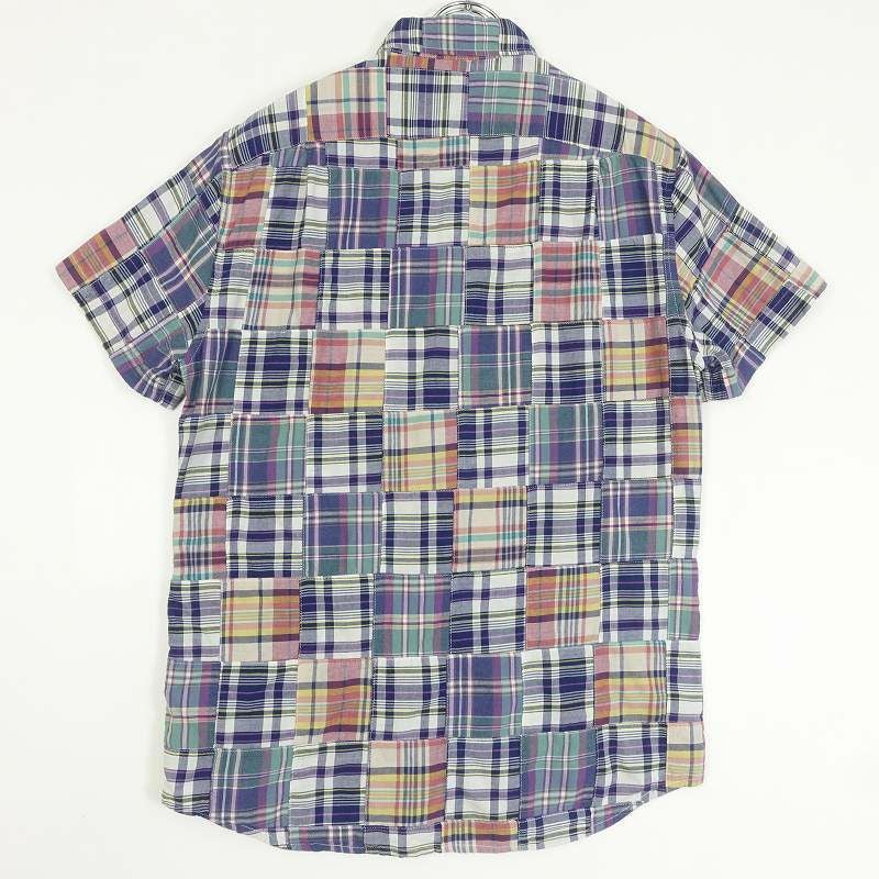 古着 j.crew マドラスチェック パッチワーク チェック 半袖シャツ