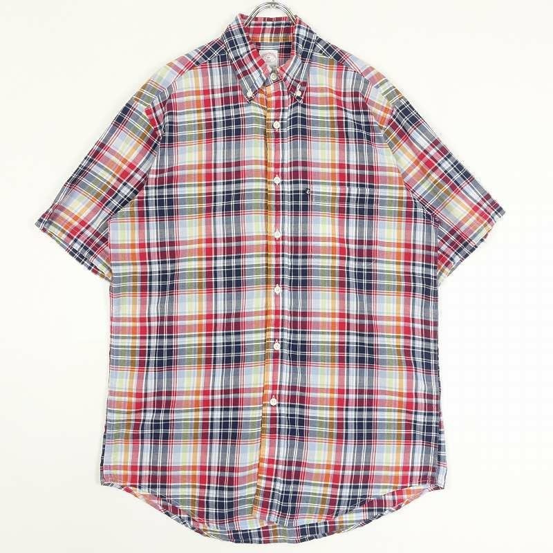 古着 BrooksBrothers マドラスチェック 半袖シャツ | Flamingo Online