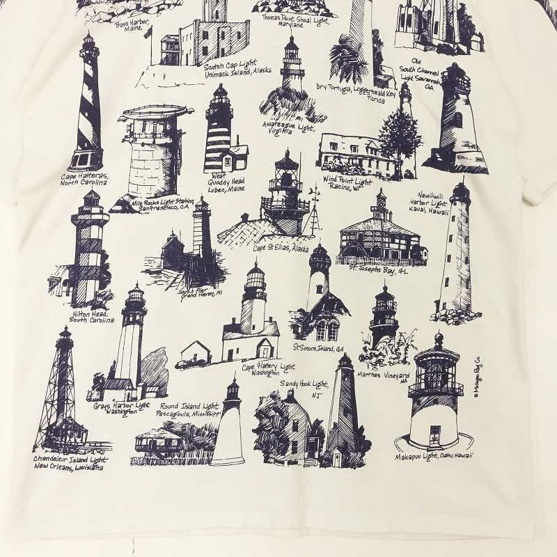 古着 90s ミシガンラグ 灯台 総柄 Tシャツ | Flamingo Online 古着屋