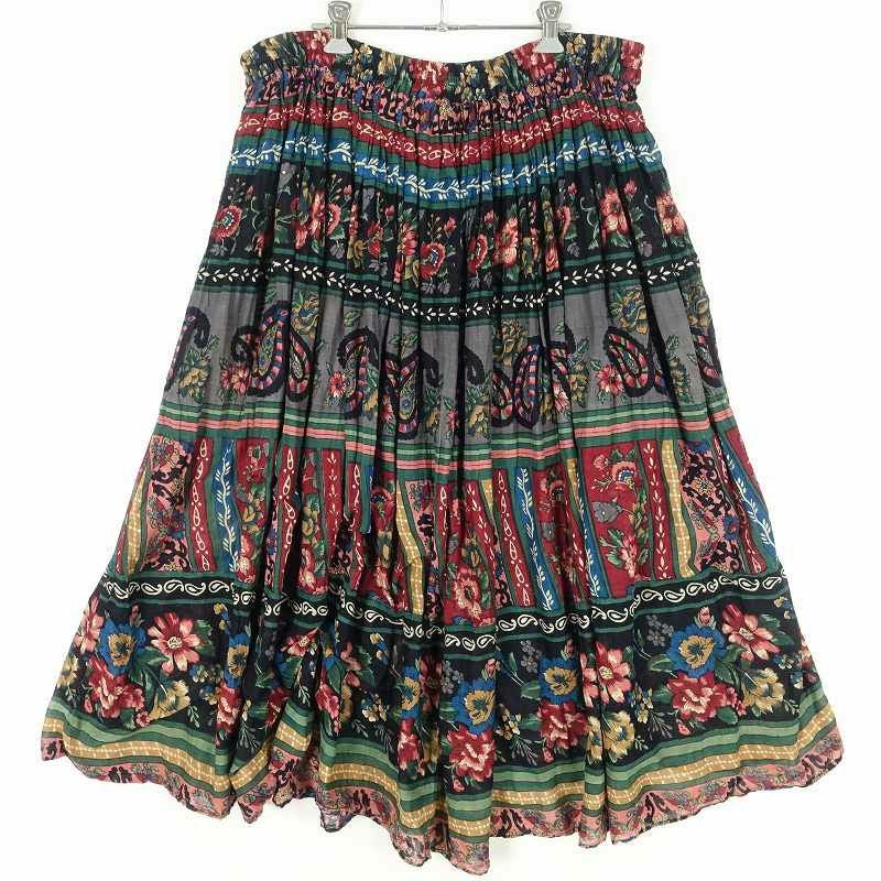 古着 インド綿 花柄 ロングスカート | Flamingo Online 古着屋