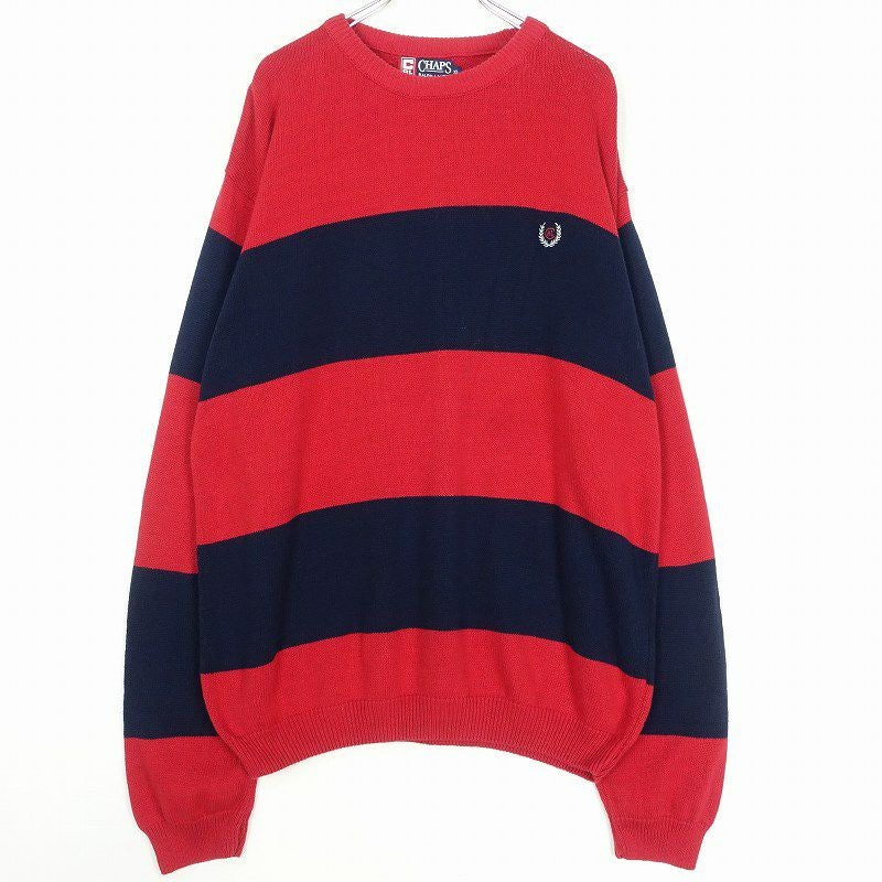 90s OLD GAP オールドギャップ ボーダー コットンニット オレンジ 古着 90s OLD GAP ワイドボーダー コットンニット | Flamingo Online