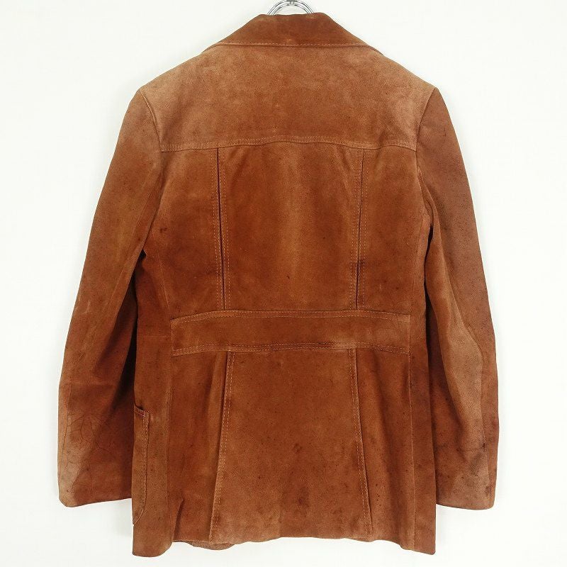 【古着】Woolly Mammoth ウーリーマンモス レザージャケット 70s 70年代 70s モンゴメリーワード 黒 ブラック 革ジャン レザー