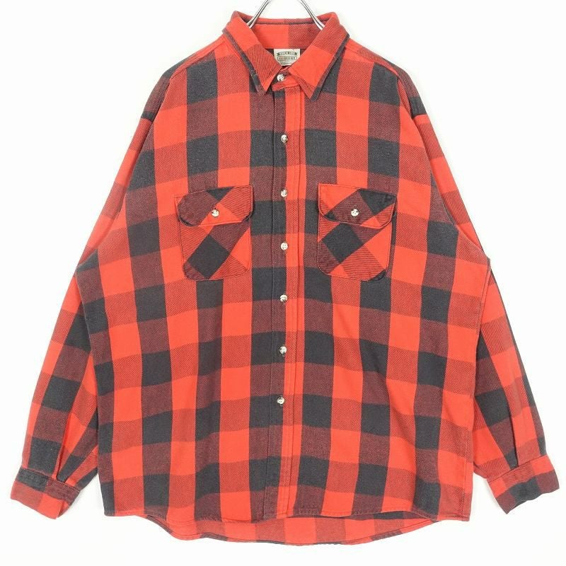 古着 90s FIVEBROTHER バッファローチェック 長袖シャツ | Flamingo