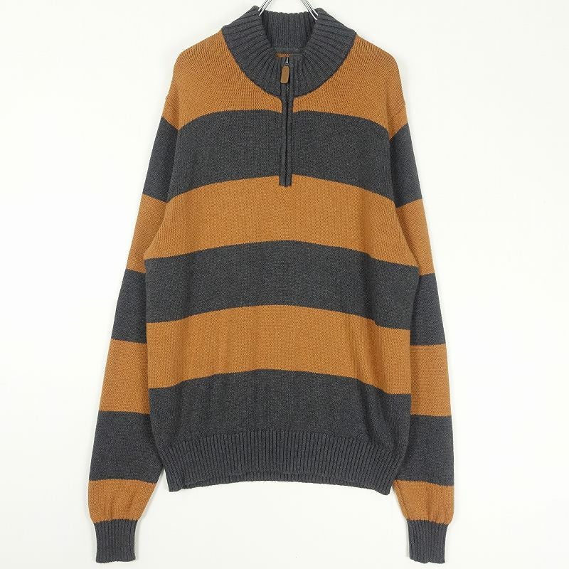 90s OLD GAP オールドギャップ ボーダー コットンニット オレンジ 古着 90s OLD GAP ワイドボーダー コットンニット | Flamingo Online