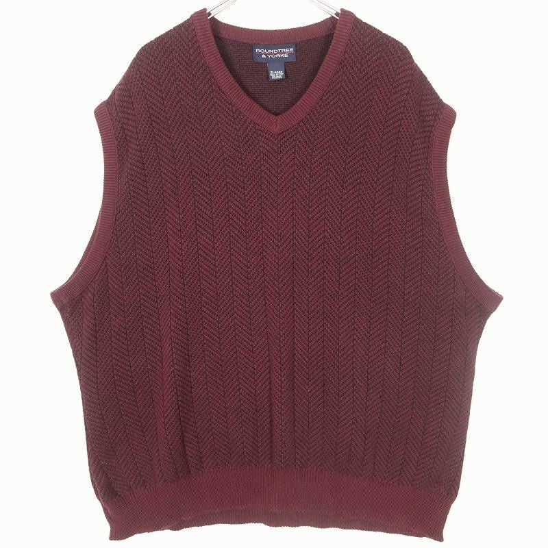 古着 ROUNDTREE&YORKE ヘリンボーン ニットベスト | Flamingo Online