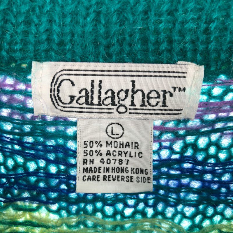 ニット+セーター Gallgher mohair knit 古着 GallaGher モヘア カラフル ニット | Flamingo Online 古着屋