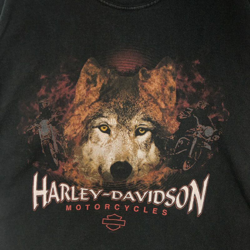 古着 HARLEY-DAVIDSON オオカミプリント Tシャツ | Flamingo Online