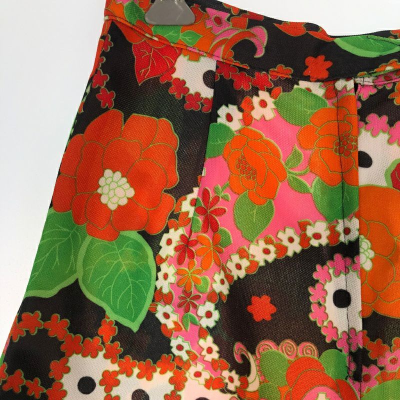 古着 70s 花柄 ポリエステル ワイドパンツ | Flamingo Online 古着屋