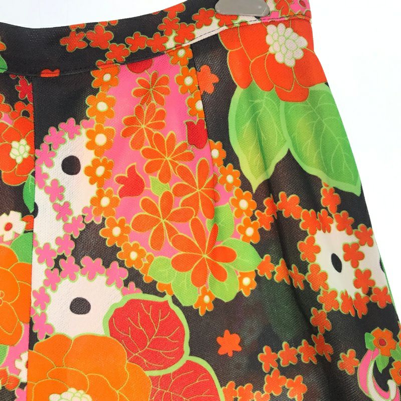 古着 70s 花柄 ポリエステル ワイドパンツ | Flamingo Online 古着屋