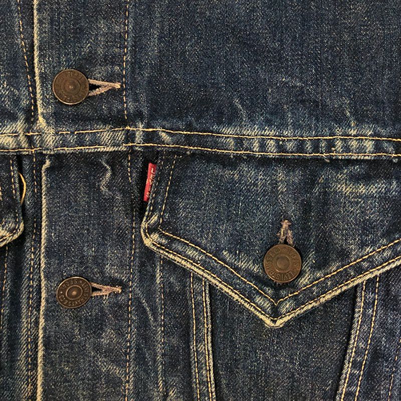 極上エイジング 60s Levis 557 3rd ヴィンテージ古着 USA製 古着 60s Levi's 557xx 3rd デニムジャケット | Flamingo Online 古着