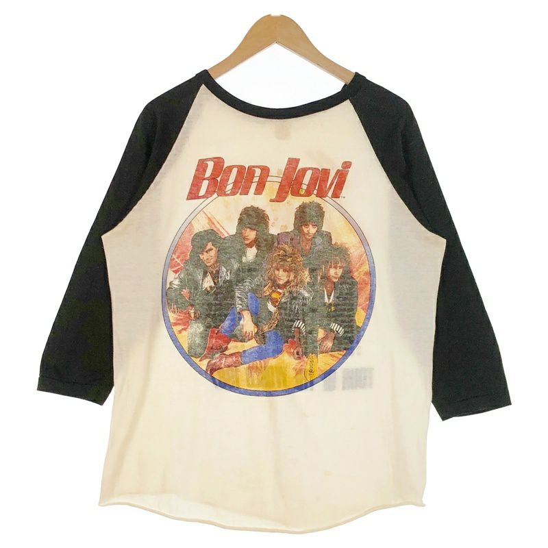 古着 80s USA製 BonJovi ラグラン バンド Tシャツ | Flamingo Online 