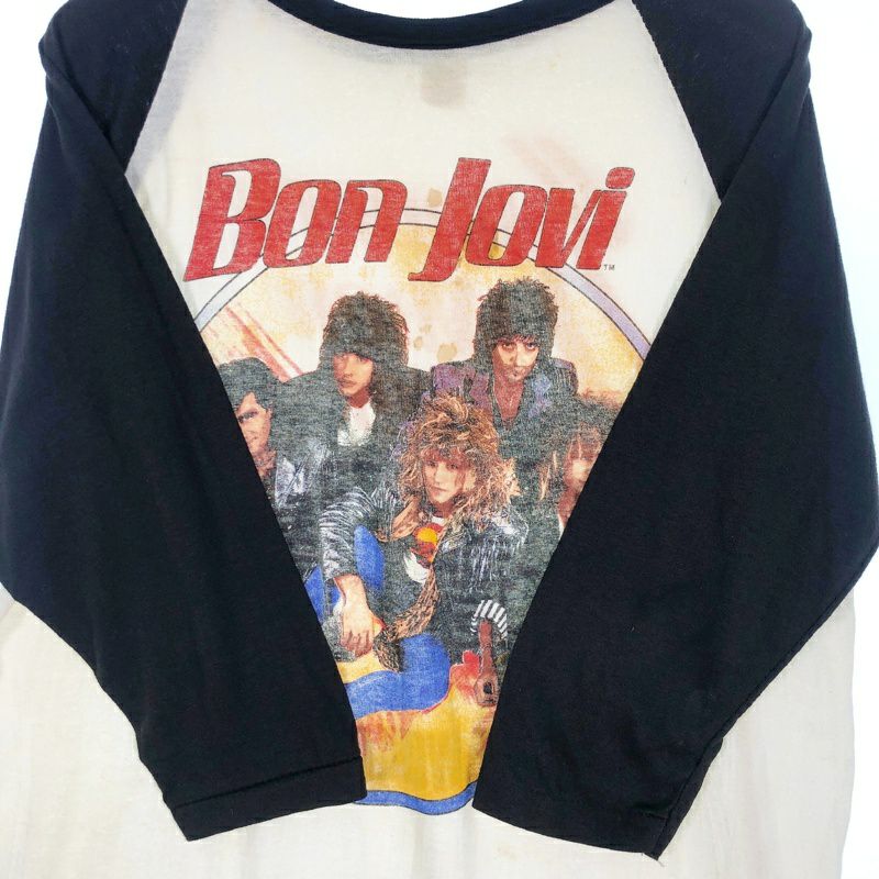 古着 80s USA製 BonJovi ラグラン バンド Tシャツ | Flamingo Online 