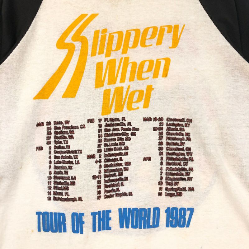 古着 80s USA製 BonJovi ラグラン バンド Tシャツ | Flamingo Online
