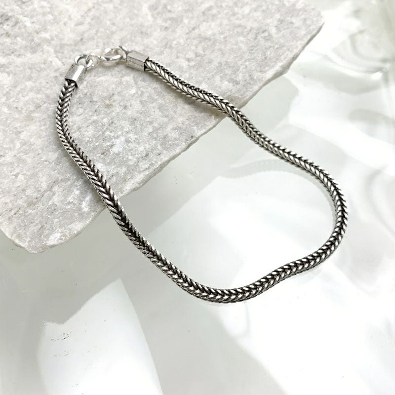 シルバー スネークチェーンブレスレット | Flamingo Online 古着屋