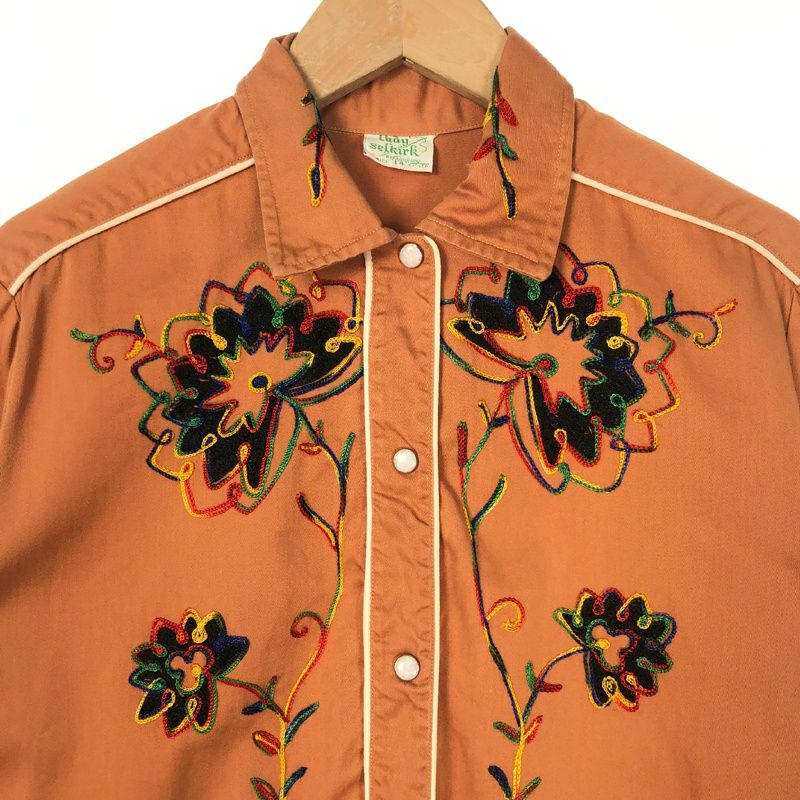 古着 70s Lady selkirk 刺繍ウエスタンシャツ | Flamingo Online 古着
