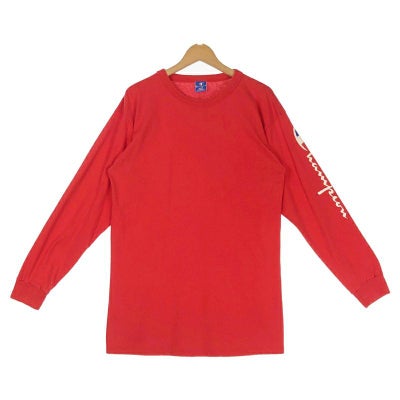 古着 90s USA製 champion 袖プリントロンT | Flamingo Online 古着屋 