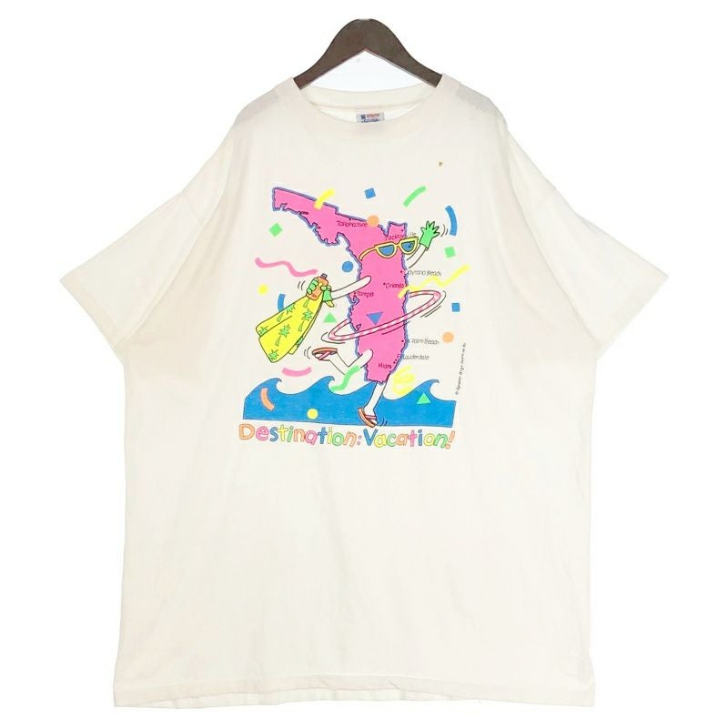 古着 90s USA製 ネオンカラープリントTシャツ | Flamingo Online 古着