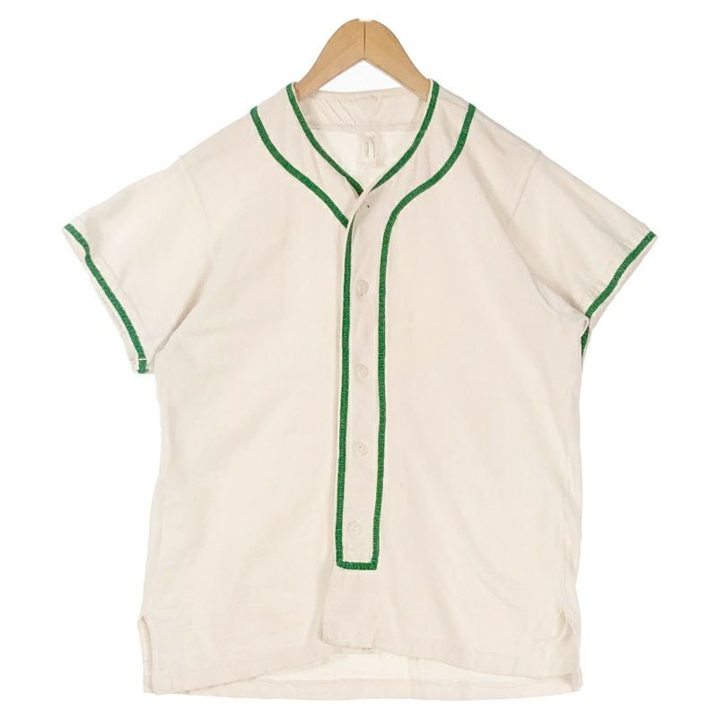 ベースボールシャツ 40〜50s USA マチ付 猫目ボタン VINTAGE 古着 60s 猫目ボタン ベースボールシャツ | Flamingo Online 古着屋