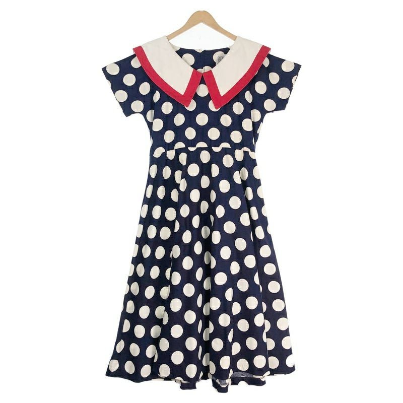 古着 SABINO ビッグカラー ドットワンピース | Flamingo Online 古着屋