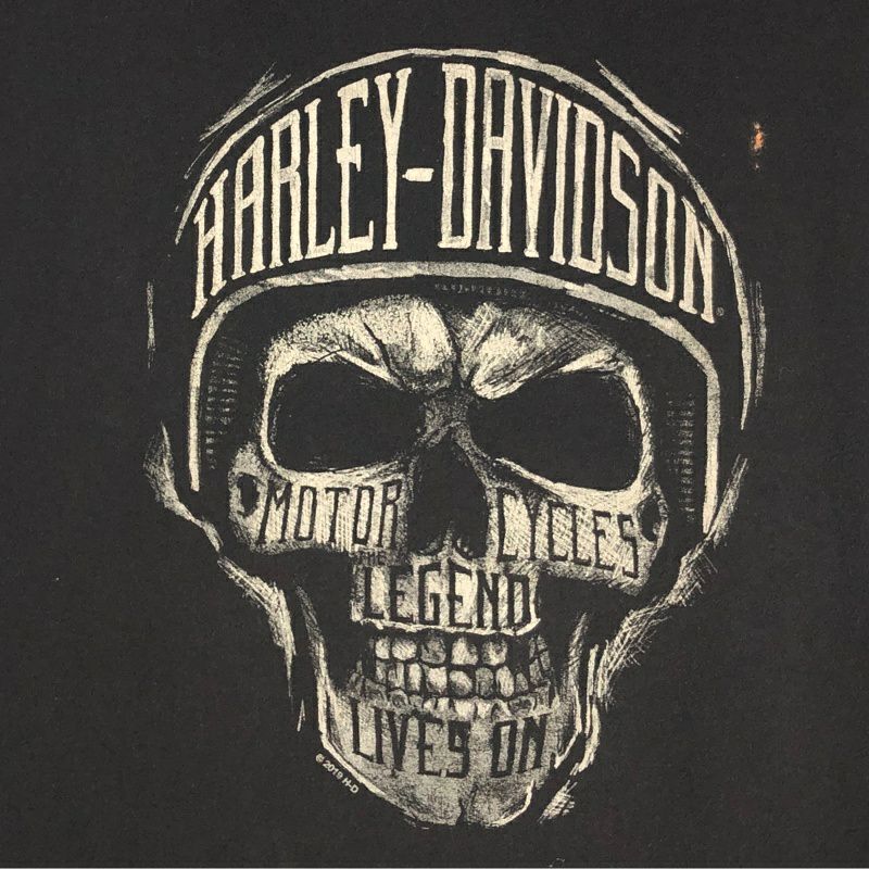 古着 HARLEY-DAVIDSON スカル ビッグプリントTシャツ | Flamingo 