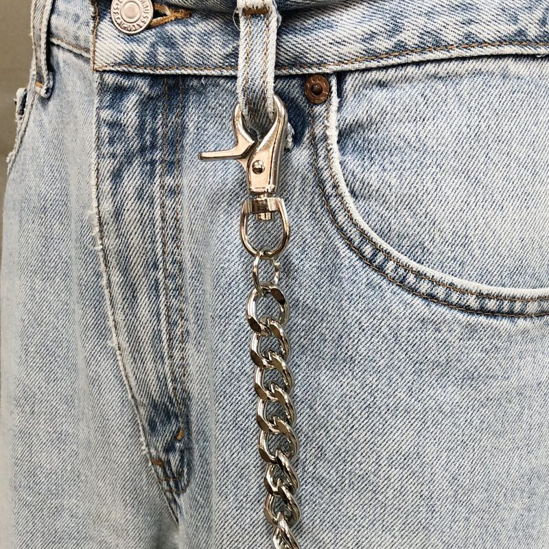 シルバー シンプル ウォレットチェーン | Flamingo Online 古着屋