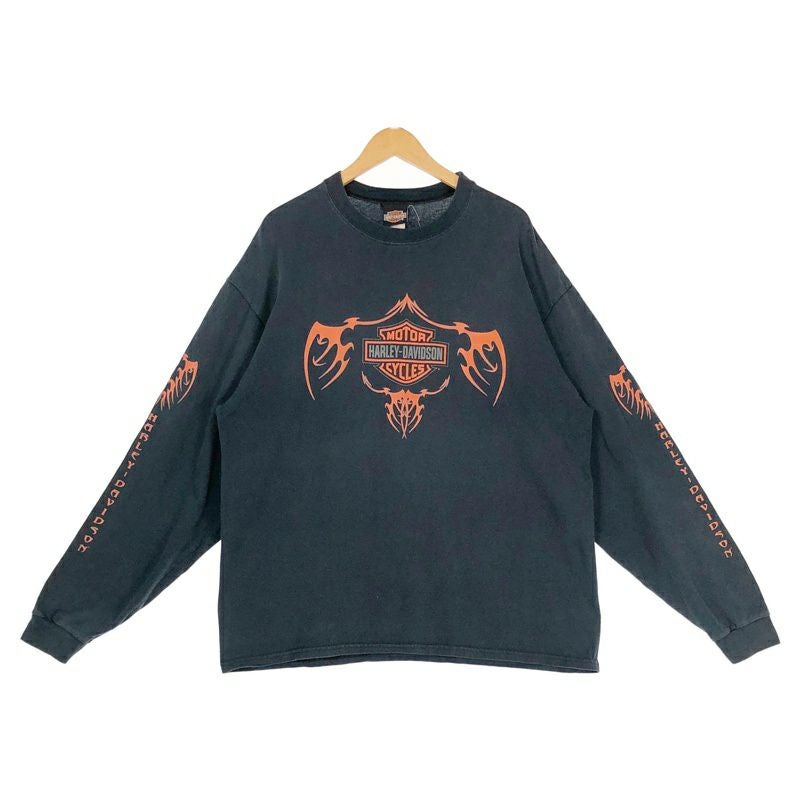 古着 USA製 HARLEY-DAVIDSON 袖プリント ロンT | Flamingo Online 古着