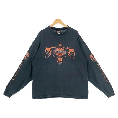 古着 USA製 HARLEY-DAVIDSON 袖プリント ロンT | Flamingo Online 古着 