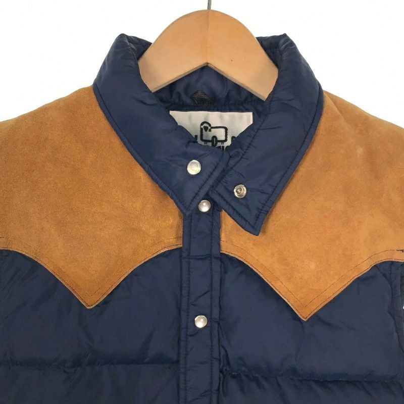古着 WOOLRICH レザーヨーク ダウンベスト | Flamingo Online 古着屋