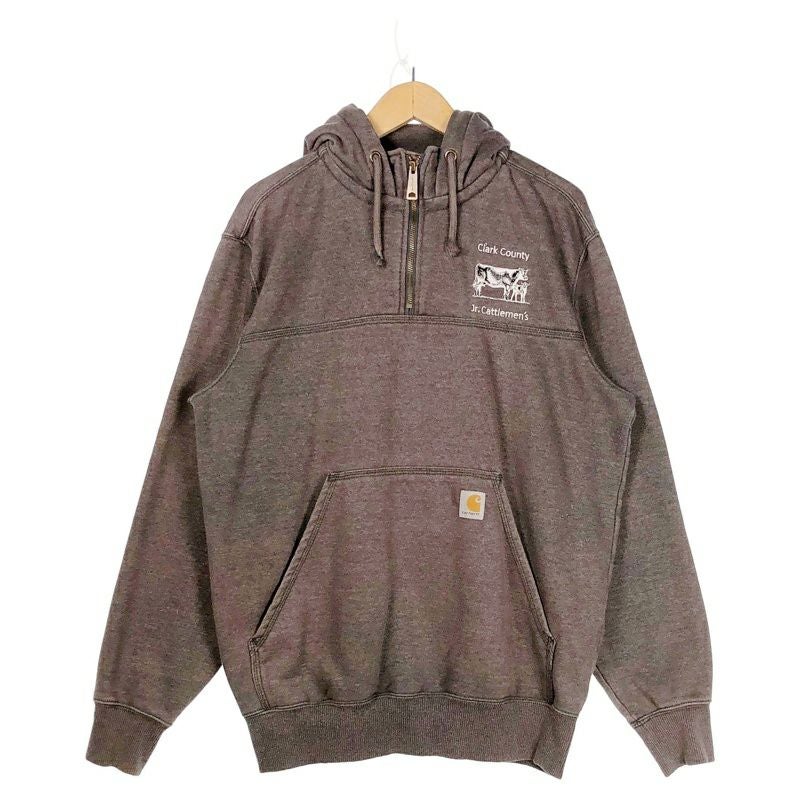 Carhartt カーハート ジップパーカー 古着 80s Carhartt zip up hoodie 裏サーマルの、アルミジップの古いやつ