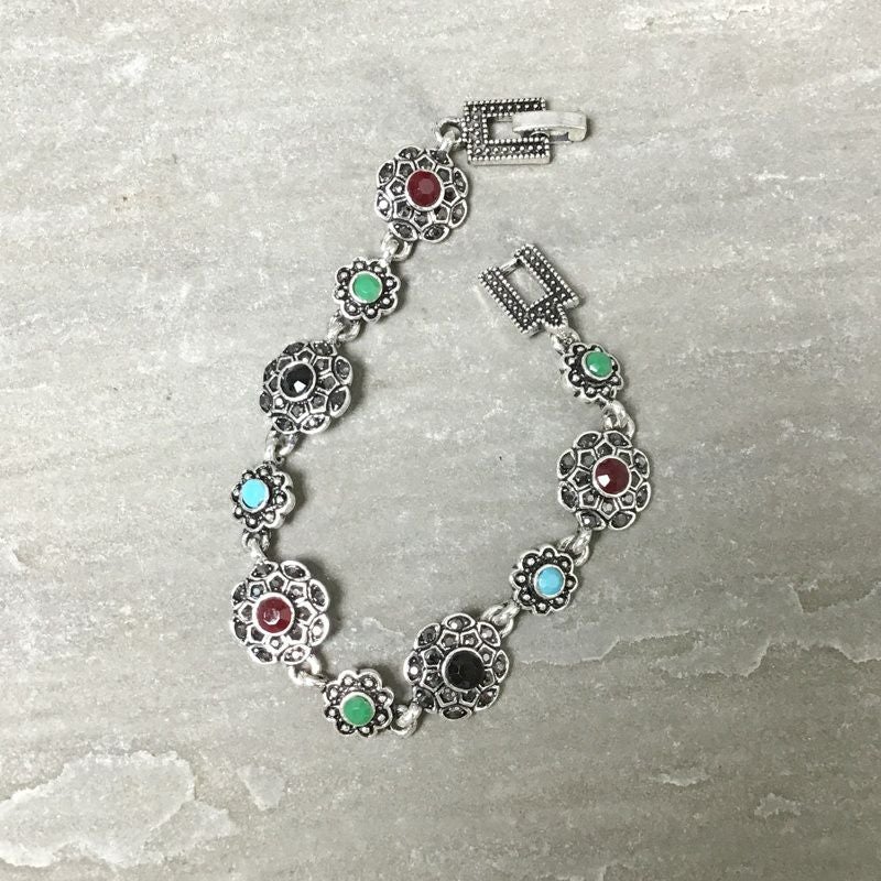 シルバー フラワーモチーフ バングル | Flamingo Online 古着屋